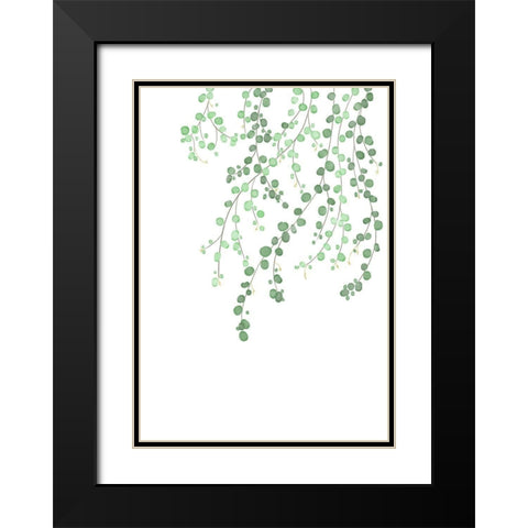 Birch Tree Black Modern Wood Framed Art Print with Double Matting by 1x Studio II