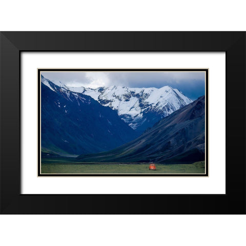 Appa?Â Black Modern Wood Framed Art Print with Double Matting by Zhang, Robert