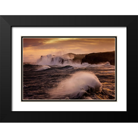 El Rock De Las Olas Black Modern Wood Framed Art Print with Double Matting by Nunez Buj, Rodrigo