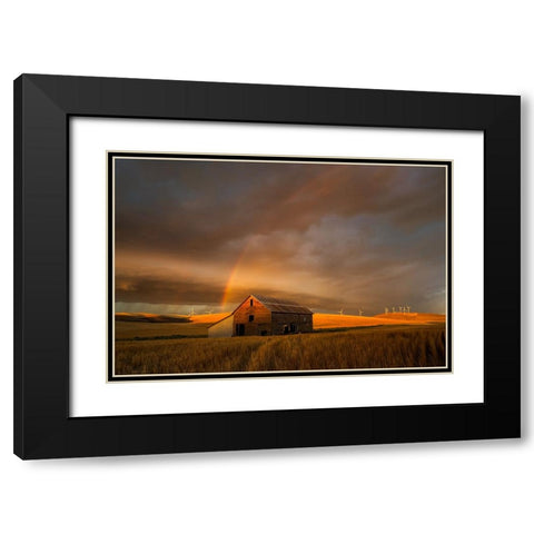 Witness Of The Rainbow Black Modern Wood Framed Art Print with Double Matting by Fan, John