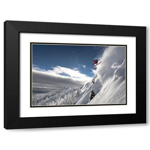 Dropping In Black Modern Wood Framed Art Print with Double Matting by Bertoncelj, Sandi