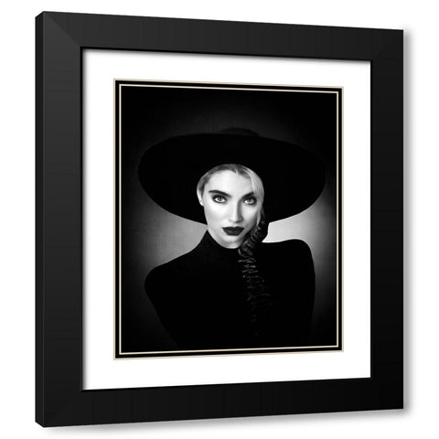 Tangled Up In Black Black Modern Wood Framed Art Print with Double Matting by Punyet Miro, Carles