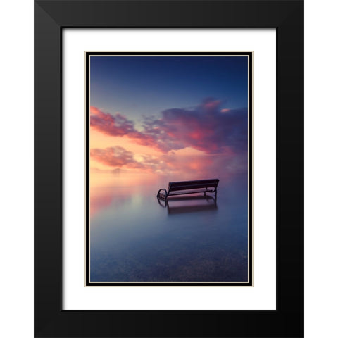 Samotna Black Modern Wood Framed Art Print with Double Matting by Taczkowski, Wojciech