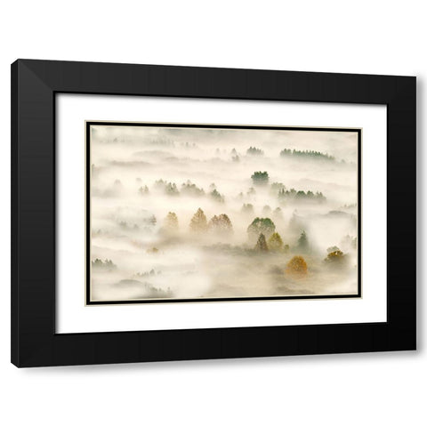 Autumn Dream 3 Black Modern Wood Framed Art Print with Double Matting by Marini, Roberto