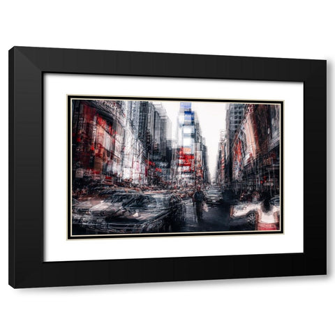 Urban Jungle Black Modern Wood Framed Art Print with Double Matting by Carmine, II