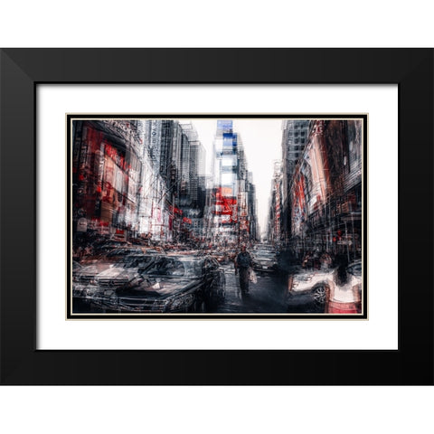 Urban Jungle Black Modern Wood Framed Art Print with Double Matting by Carmine, II