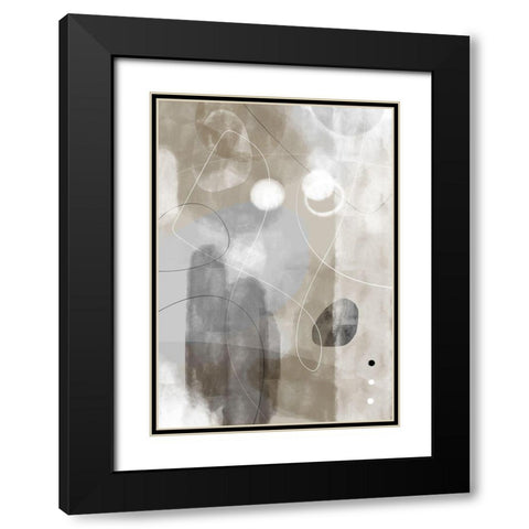 Twist Black Modern Wood Framed Art Print with Double Matting by 1x Studio II