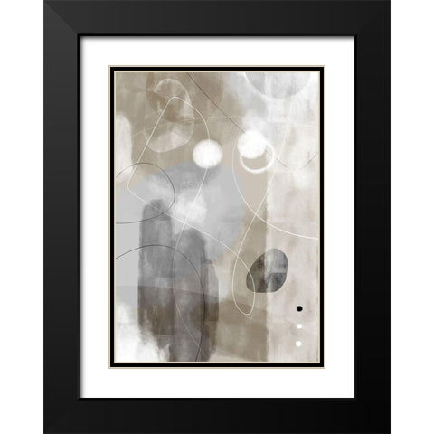 Twist Black Modern Wood Framed Art Print with Double Matting by 1x Studio II