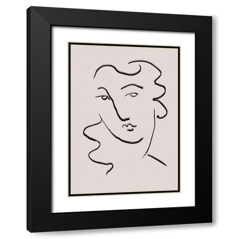 Looking Black Modern Wood Framed Art Print with Double Matting by 1x Studio II