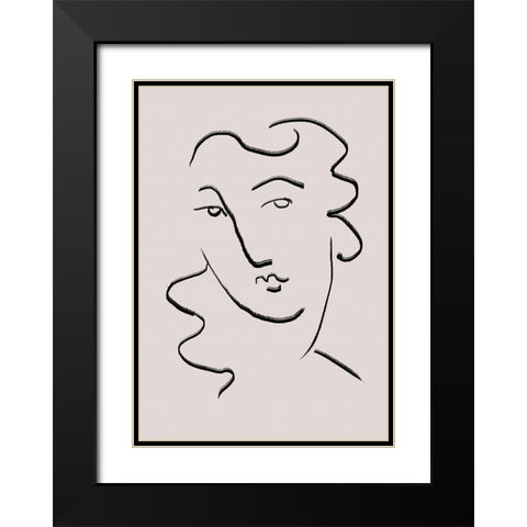 Looking Black Modern Wood Framed Art Print with Double Matting by 1x Studio II