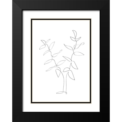 Standing Twigs Black Modern Wood Framed Art Print with Double Matting by 1x Studio II