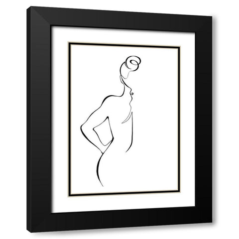 Back Black Modern Wood Framed Art Print with Double Matting by 1x Studio II