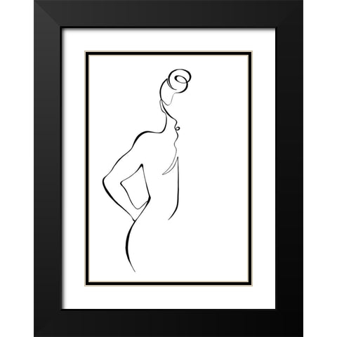 Back Black Modern Wood Framed Art Print with Double Matting by 1x Studio II