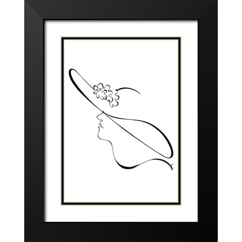 The Hat Black Modern Wood Framed Art Print with Double Matting by 1x Studio II