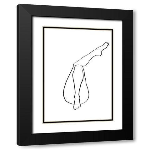 Legs Black Modern Wood Framed Art Print with Double Matting by 1x Studio II