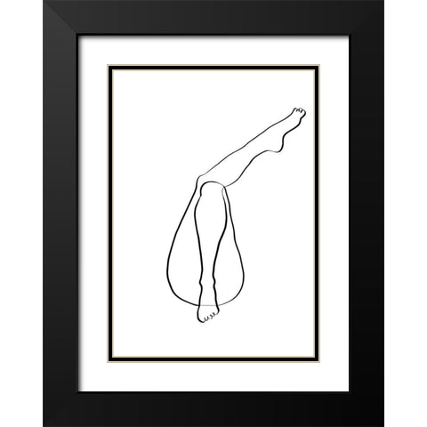 Legs Black Modern Wood Framed Art Print with Double Matting by 1x Studio II