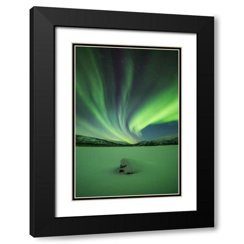 Branching Lights Black Modern Wood Framed Art Print with Double Matting by Mikelborg, Niklas