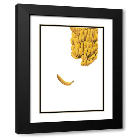 Bananas Black Modern Wood Framed Art Print with Double Matting by 1x Studio II