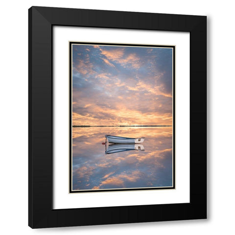 Alone Black Modern Wood Framed Art Print with Double Matting by Lindsten, Christian