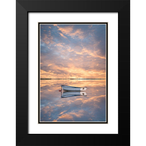 Alone Black Modern Wood Framed Art Print with Double Matting by Lindsten, Christian