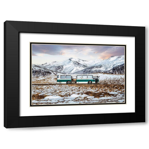 Last Stop Black Modern Wood Framed Art Print with Double Matting by Herrero, Paco