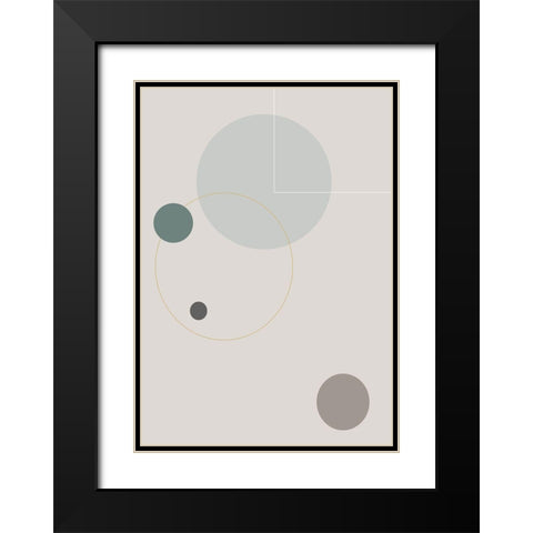 Space Orbit 03 Black Modern Wood Framed Art Print with Double Matting by 1x Studio II