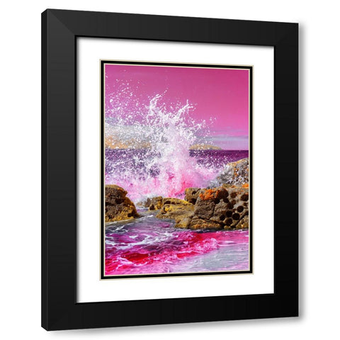 La Mer Black Modern Wood Framed Art Print with Double Matting by Meneghelli, Glauco