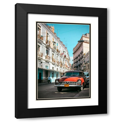 Old Havana 7 Black Modern Wood Framed Art Print with Double Matting by Yakovlev, Alexander