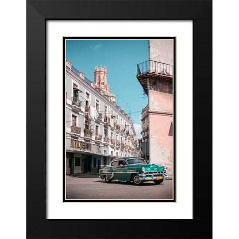 Old Havana 8 Black Modern Wood Framed Art Print with Double Matting by Yakovlev, Alexander