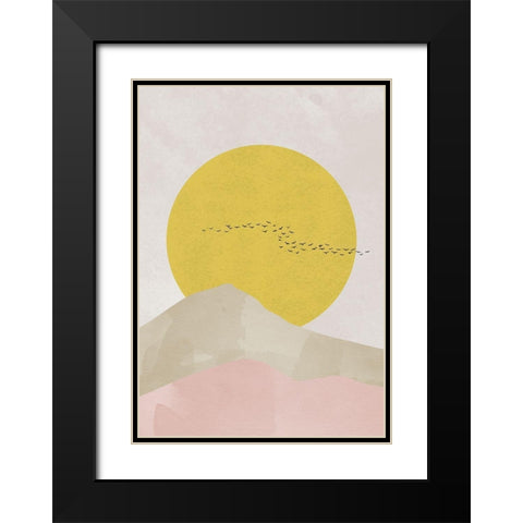 Rocky Mountains Black Modern Wood Framed Art Print with Double Matting by 1x Studio II