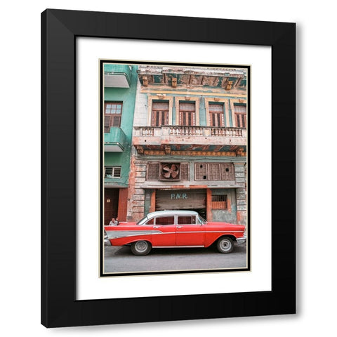Cuban Car 9 Black Modern Wood Framed Art Print with Double Matting by Yakovlev, Alexander