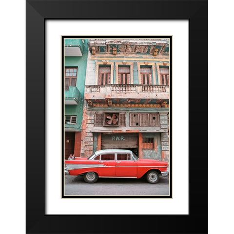 Cuban Car 9 Black Modern Wood Framed Art Print with Double Matting by Yakovlev, Alexander