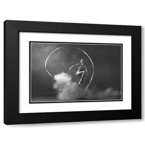 On The Cloud Black Modern Wood Framed Art Print with Double Matting by Sleta, Natalya