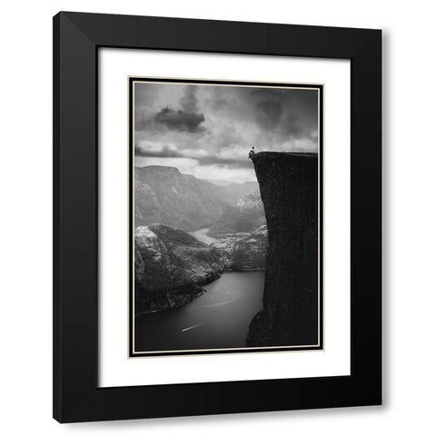 Over The Abyss Black Modern Wood Framed Art Print with Double Matting by Jikharev, Alexander