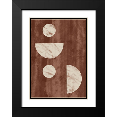 Geo Marble Black Modern Wood Framed Art Print with Double Matting by 1x Studio II