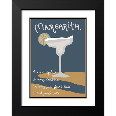 Margarita Black Modern Wood Framed Art Print with Double Matting by 1x Studio II