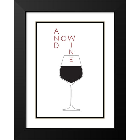 And Now Wine Black Modern Wood Framed Art Print with Double Matting by 1x Studio II