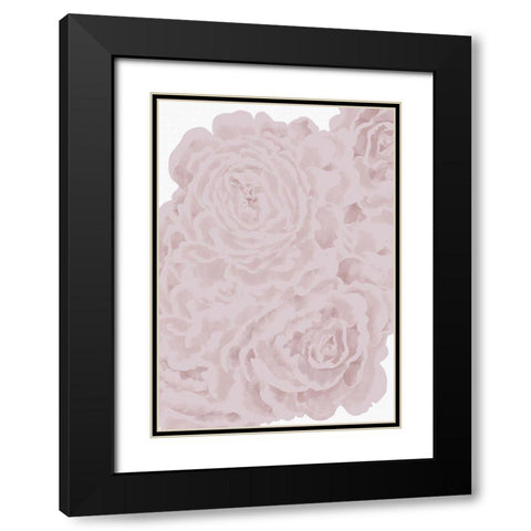 Bed of Roses Black Modern Wood Framed Art Print with Double Matting by 1x Studio II