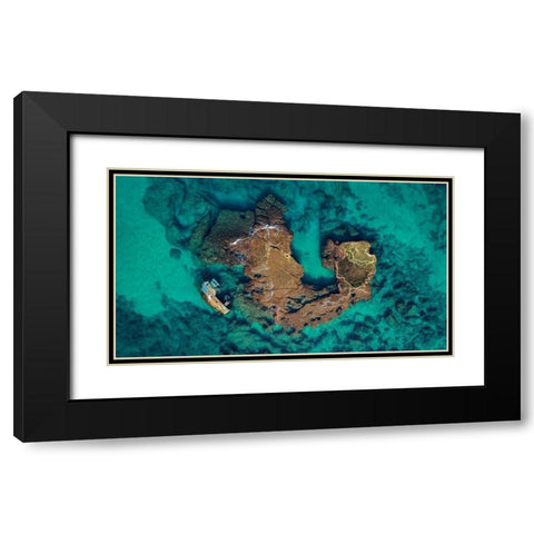 Fishing Boat Wreck Black Modern Wood Framed Art Print with Double Matting by Meirovich, Ido