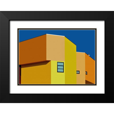 Urban Texture - Venice-Los Angeles-California Black Modern Wood Framed Art Print with Double Matting by Orbach, Arnon