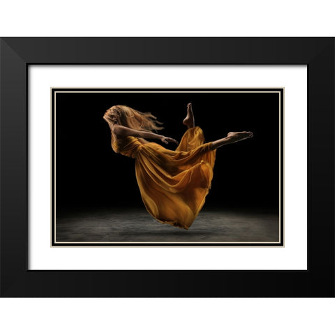 Flying Free Black Modern Wood Framed Art Print with Double Matting by Kisworo, Sebastian