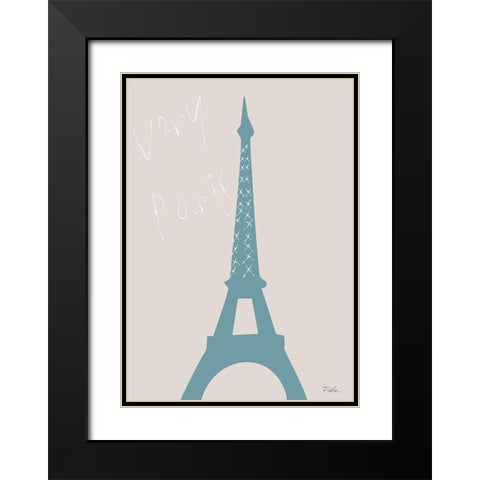 Very Paris Black Modern Wood Framed Art Print with Double Matting by 1x Studio II