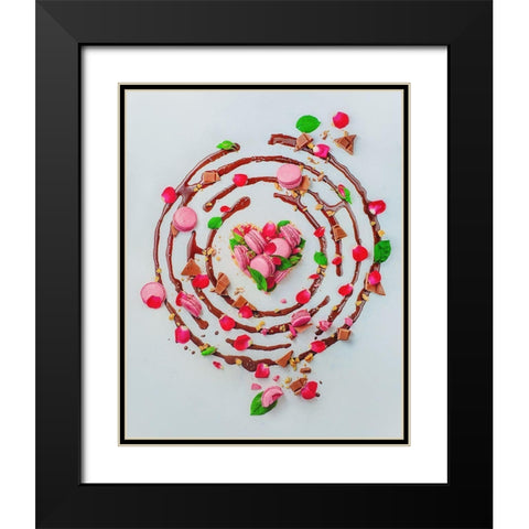 My Hungry Valentine (Sweet Version) Black Modern Wood Framed Art Print with Double Matting by Belenko, Dina