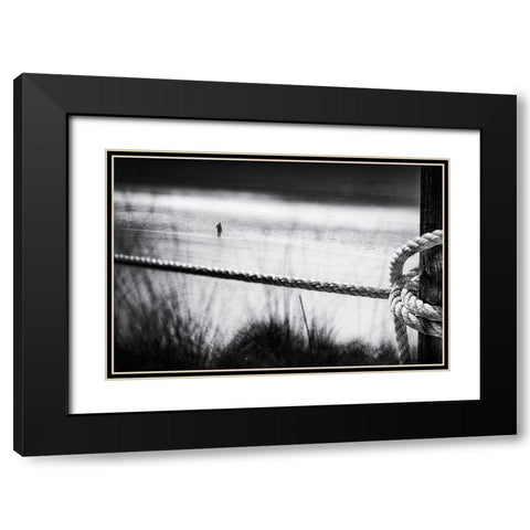Fixed Black Modern Wood Framed Art Print with Double Matting by Tanzer, Ina