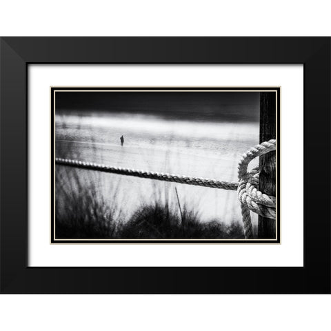 Fixed Black Modern Wood Framed Art Print with Double Matting by Tanzer, Ina