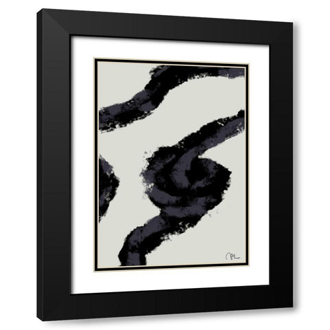 Rope Black Modern Wood Framed Art Print with Double Matting by 1x Studio II