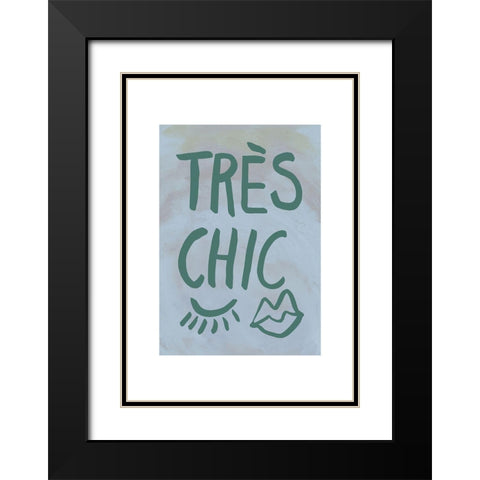 TrAus Chic Blue Frame Black Modern Wood Framed Art Print with Double Matting by 1x Studio