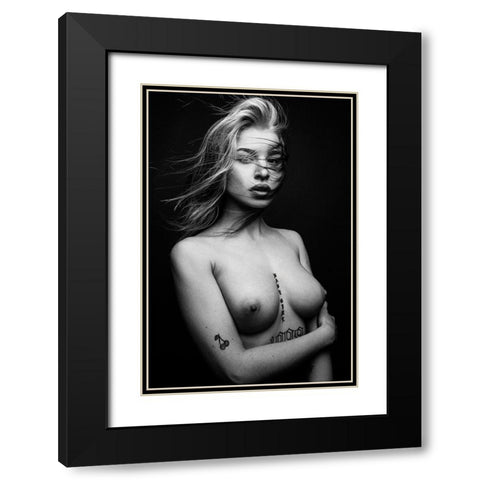 Sensusal Beauty [Sara P] Black Modern Wood Framed Art Print with Double Matting by Krystynek MQEP, Martin