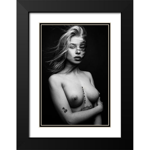 Sensusal Beauty [Sara P] Black Modern Wood Framed Art Print with Double Matting by Krystynek MQEP, Martin