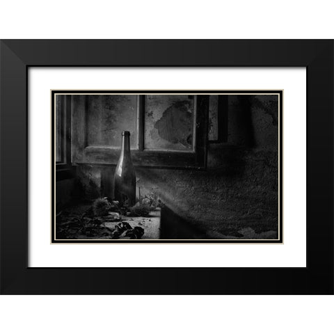 Tempus Edax Rerum Black Modern Wood Framed Art Print with Double Matting by Montemagno, Domenico